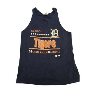 Vintage Detroit Tigers Logo 1992 Team Hanes M Tank Top Made In USA 90s MLB